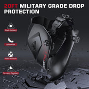 View Welding Helmet Auto Darkening, True Color Solar Powered Welding Mask with 4 Arc Sensor, 1/1/1/1 Optical Clarity and Adjustable Shade 4/9-13 Welder Helmet image 4