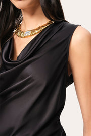View Silk Cowl Neck Top image 3