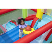 View 10' Inflatable Bounce House Park with Basketball and Slide. 126 image 6