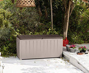 View Novel Plastic Deck Storage Container Box Outdoor Patio Furniture 90 Gal, Brown image 2