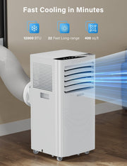 View 12000 BTU Portable Air Conditioners, AC Unit for Bedroom with 4 Modes Cooling/Dehumidifier/Fan & Sleep, Up to 400 Sq.Ft, 45db Quiet, 24H Timer & Remote, Standing Air Conditioner for Rooms Office Home image 2