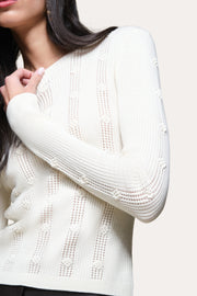 View Silk Pointelle Sweater image 3