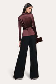 View Violette Silk Satin Blouse image 3