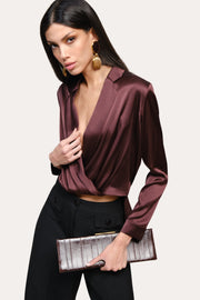 View Violette Silk Satin Blouse image 4