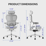 View Ergonomic Office Chair – High Back Mesh Desk Chair with 3D Adjustable Armrests, Wheels, for Home and Office (Black) image 2