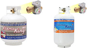 View Pound Steel Propane Tank Cylinder with OPD Valve and Built-in Gauge, 20 lb Vertical-Flame King image 1
