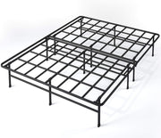 View Queen Bed Frame - 14 in SmartBase Elite Metal Bed Frame with Steel Slat Support, Box Spring Replacement, Tool-Free Assembly - Super Heavy Duty Platform Bed Frame with Underbed Storage Space, Queen Size image 4