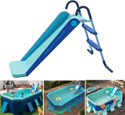 View Pool Slide Inflatable Swimming Water Slide, Summer Swimming Pool Supplies Universal Trampoline Ladder Backyard Slide Home Playground Equipment image 1