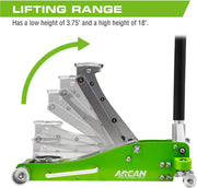 View Tools 3-Ton Quick Rise Aluminum Floor Jack with Dual Pump Pistons & Reinforced Lifting Arm (A20018_A20019) image 2