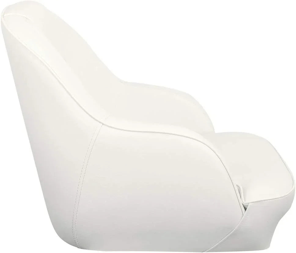 Bucket Pontoon Boat Seat (White/Blue)