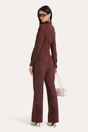 View Savannah Satin Jacquard Corset Shirt image 3