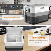 View Portable Car Refrigerator, -14.8℃ to 50℃, 58-Quart Compressor Travel Fridge with Two-way Open Door, Operating Panel, Groove Design, Compact RV Freezer and Cooler for Outdoor and Home Use image 4