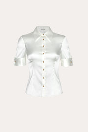 View Sylvie Silk Charmeuse Short Sleeve Shirt image 4