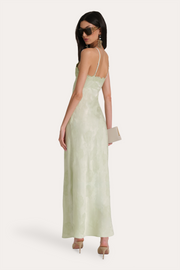 View Savannah Lace-Trim Satin Jacquard Dress image 3