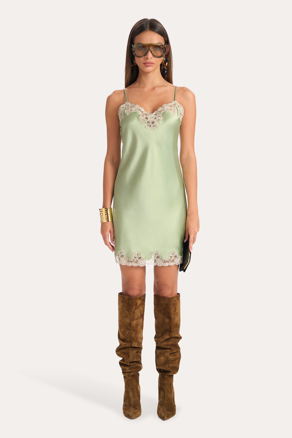 Bria Silk Lace Slip Dress