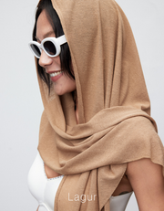 View BOFAN Linen Blend Triangle Scarf for Women, Lightweight, 70 × 205 cm image 5