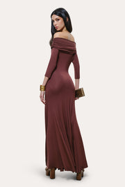 View Olympia Off-Shoulder Flare Dress image 3