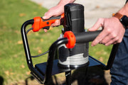 View 1500W industrial trenching machine enclosure features a soil excavation power head, including a 6-inch digging auger bit kit image 4
