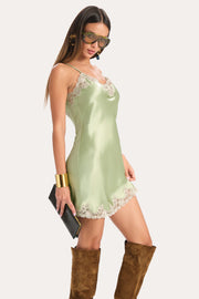 View Bria Silk Lace Slip Dress image 5