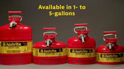 View 5-Gallon Type II Red Safety Gas Can – OSHA-Approved Steel Fuel Container with Flame Arrester, Self-Closing Lid & 1" Flexible Spout (7250130) image 6