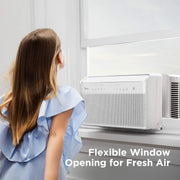 View U-Shaped Inverter Window Air Conditioner 12,000BTU with Open Window Flexibility, Robust Installation,Extreme Quiet, 35% Energy Saving, Smart Control, Alexa, Remote, Bracket Included (Renewed) image 2