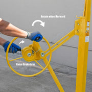 View Drywall Lift 11' Yellow Rolling Sheetrock Panel Hoist Jack image 5