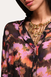 View Brushstroke Silk Blouse image 3