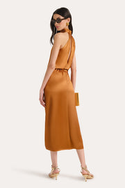 View Josephine Draped Halter Dress image 3