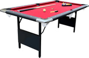 View Fairmont 6 Ft Portable Pool Table, Adults Folding Billiards Tables for Game Room with Easy Foldable Storage, Includes Full Set of Billiard Balls, Cues, Chalk & Brush image 4