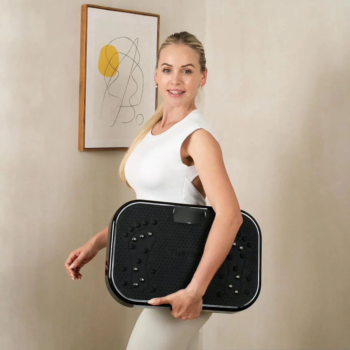 TheNeat Vibration Plate Exercise Machine, Whole Body Workout Vibration Fitness Platform, 330 Lbs Capacity, Low Noise Vibrating Plate Machine for Home & Office, NeatShake