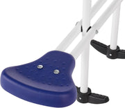 View Recreation Blue Ridge Backyard Playground Set Sturdy Metal A Frame Swing with Chain Covers, Glider, Trapeze, 2 Swings, and Slide, Multicolor image 4