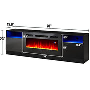 View Fireplace TV Stand with 36" Electric Fireplace, LED Light Entertainment Center image 3
