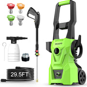 View Electric high-pressure cleaning machine, foam sprayer, 4 quick-connect high-pressure nozzles, 2400 pounds/square inch 2.4 gallons/minute powerful cleaning machine, high-pressure cleaning equipment for image 1