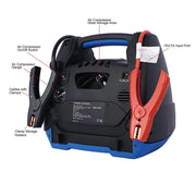 View Rechargeable Jump Starter 1800 Amp Battery Jump Starter With Air Compressor Car Tire Inflator For Gas Diesel Vehicles image 3