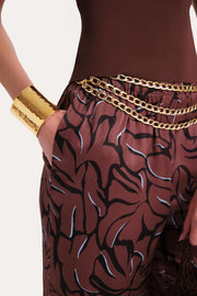 View Naya Charmeuse Coral Print Pants image 2
