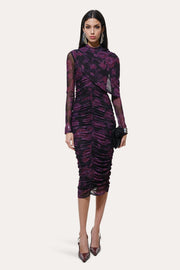 View Georgia Ruched Mesh Dress image 1