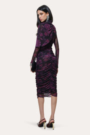 View Georgia Ruched Mesh Dress image 3