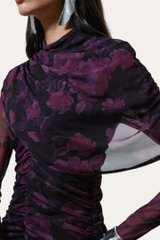 View Georgia Ruched Mesh Dress image 2