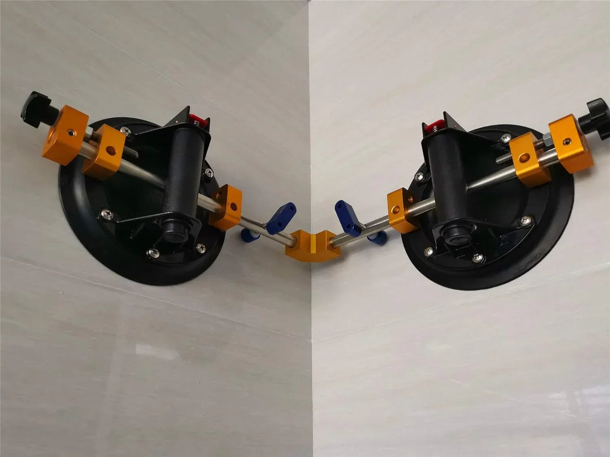 Angle 90 Degree Countertop Seam Setter with 6" Suction Cup for Seam Joining & Leveling/Professional Countertop, granite . Stone, Marble Slab Installation. (2 PACK) (6" seam setter)