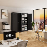 View Atripark Metal Storage Cabinet with Lock, 72" Lockable Garage Tool Cabinet with Doors image 2