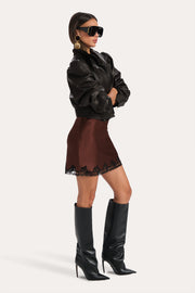 View Bria Silk Lace Slip Dress image 5