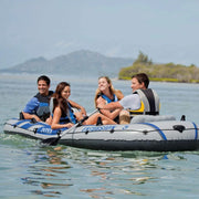 View Excursion Inflatable Boat Series: Includes Deluxe 54in Boat Oars and High-Output Pump – SuperTough PVC – Adjustable Seats with Backrest – Fishing Rod Holders – Welded Oar Locks image 5