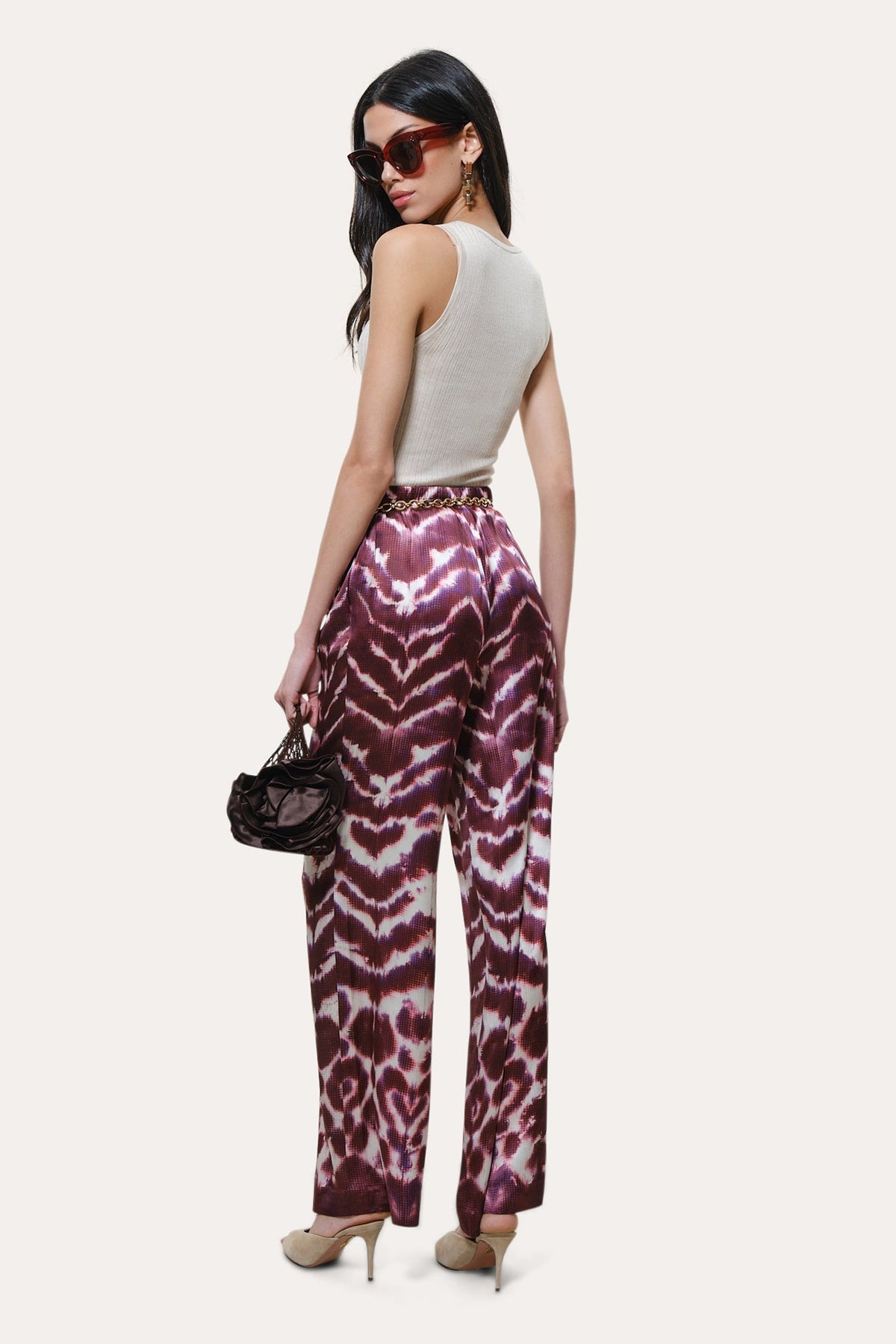 Lila Ikat Silk Pant