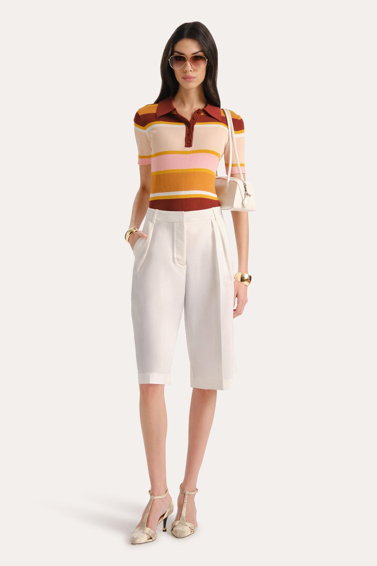 Sylvie Striped Polo Shirt