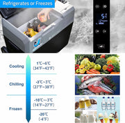 View Protable Car Refridgerator, 32Qt Car Freezer with APP Control, 12V Cooler Freezer for Camping, Picnic, Hiking, RV, Boat image 2