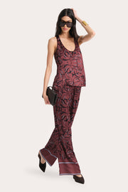 View Naya Silk Charmeuse Coral Print Top image 5