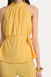 View Amina Fluid Crepe Halter Top image 2