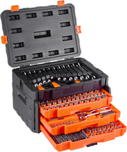 View Mechanical tool kits and socket sets, consisting of 450 pieces, available in sizes of 1/4 inch, 3/8 inch and 1/2 inch, deep and standard socket types, conforming to the standards of the American Society of Automotive Engineers, with American metric m image 1