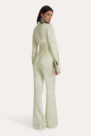 View Savannah Satin Jacquard Corset Shirt image 4