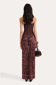 View Naya Charmeuse Coral Print Pants image 3